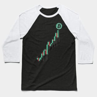 Vintage Stock Chart Bitcoin BTC Coin To The Moon Trading Hodl Crypto Token Cryptocurrency Blockchain Wallet Birthday Gift For Men Women Kids Baseball T-Shirt